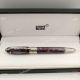 Fake Mont Blanc Daniel Defoe Purple Rollerball Pen Silver Clip (3)_th.jpg